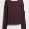 Koszulka z dzianiny CloseKnit Jersey z odkrytymi plecami i dekoltem w łódkę