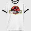 Koszulka z klasycznym logo Jurassic Park z grafiką dzwonka