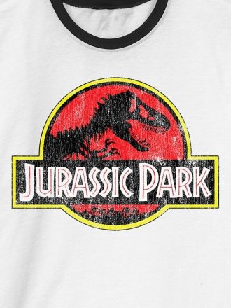 Koszulka z klasycznym logo Jurassic Park z grafiką dzwonka