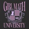 Koszulka z krótkim rękawem dla dziewczynek z nadrukiem matematycznym i grafiką „The Math University”