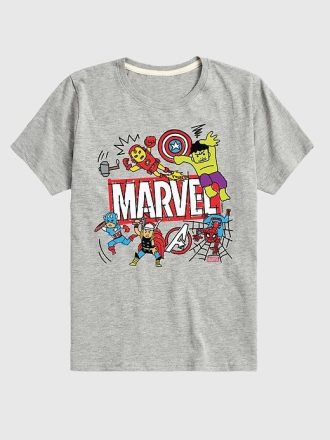 Koszulka z krótkim rękawem i grafiką Marvel Avengers Doodle dla malucha