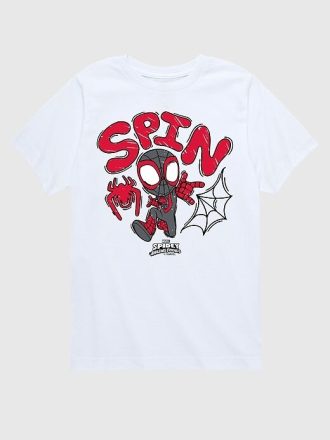 Koszulka z krótkim rękawem i grafiką Marvel Spin Doodle dla malucha