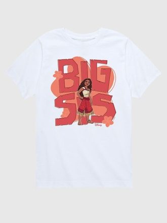 Koszulka z krótkim rękawem i grafiką „Moana 2 Big Sis” dla malucha