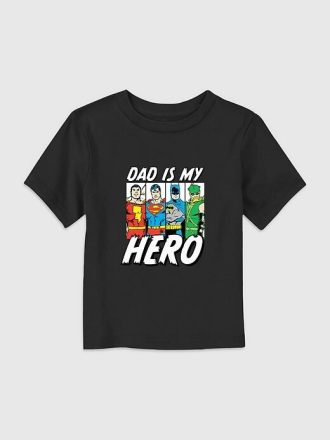Koszulka z nadrukiem DC Comics Justice League Hero Dad dla malucha