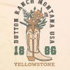Koszulka z nadrukiem „Yellowstone Flower Cowboy Boot”
