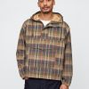 Kurtka anorak z płótna w kratę oversize