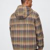 Kurtka anorak z płótna w kratę oversize