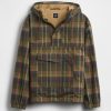 Kurtka anorak z płótna w kratę oversize