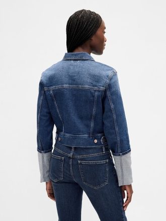 Kurtka jeansowa Pin-Cuff Crop Icon