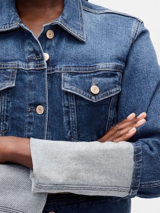 Kurtka jeansowa Pin-Cuff Crop Icon