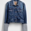 Kurtka jeansowa Pin-Cuff Crop Icon