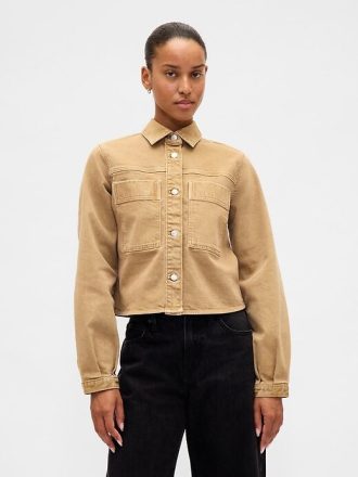 Kurtka jeansowa typu crop-shirt
