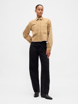 Kurtka jeansowa typu crop-shirt