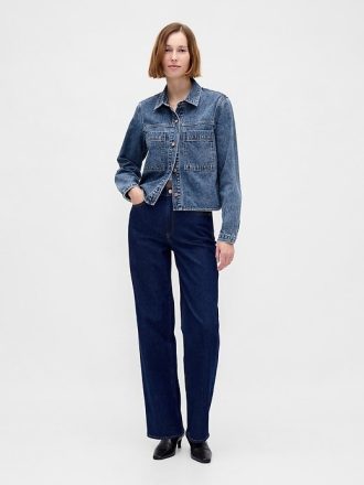 Kurtka jeansowa typu crop-shirt