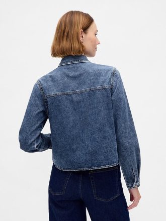 Kurtka jeansowa typu crop-shirt