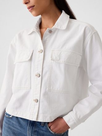 Kurtka jeansowa typu crop-shirt