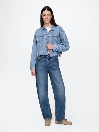 Kurtka jeansowa UltraSoft Icon w stylu crop