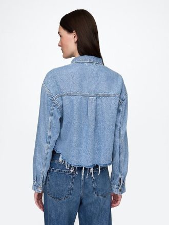 Kurtka jeansowa UltraSoft Icon w stylu crop