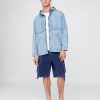 Kurtka typu anorak z rozporkiem z denimu i oversize’u