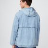 Kurtka typu anorak z rozporkiem z denimu i oversize’u
