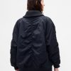 Kurtka typu bomber oversize z dzianinowym wykończeniem