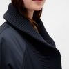 Kurtka typu bomber oversize z dzianinowym wykończeniem