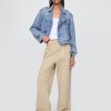 Kurtka UltraSoft Denim Crop Trench