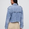 Kurtka UltraSoft Denim Crop Trench