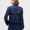 Kurtka UltraSoft Denim Crop Trench