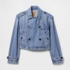 Kurtka UltraSoft Denim Crop Trench