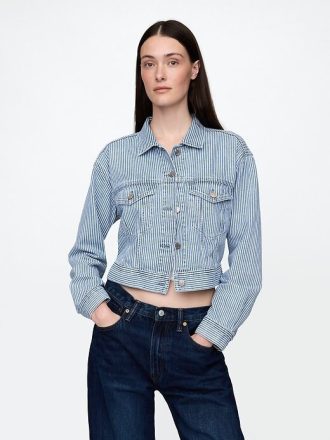 Kurtka UltraSoft Denim Stripe Cropped Icon