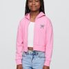 Lilo & Stitch Dziecięca bluza z kapturem i nadrukiem French Terry Crop na zamek Lilo & Stitch Dziecięca bluza z kapturem i nadrukiem French Terry Crop na zamek