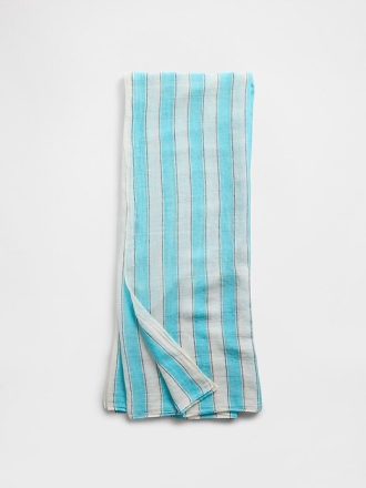 Lniano-bawełniany sarong w paski