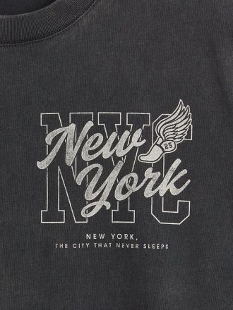 Luźna koszulka z grafiką NYC