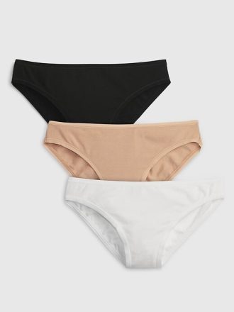 Majtki bikini z organicznej bawełny stretch (opakowanie 3 szt.)