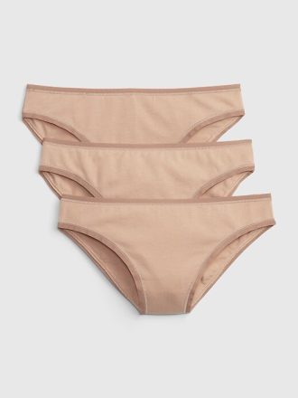 Majtki bikini z organicznej bawełny stretch (opakowanie 3 szt.)