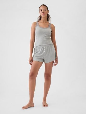Mini Rib Loosed PJ Shorts