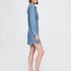 Mini sukienka koszulowa w stylu western denim