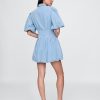 Mini sukienka koszulowa z denimu Bubble