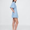 Mini sukienka koszulowa z denimu Bubble