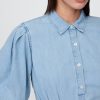 Mini sukienka koszulowa z denimu Bubble