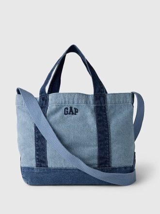 Mini torba typu tote z logo Gap i paskiem dżinsowym
