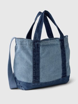 Mini torba typu tote z logo Gap i paskiem dżinsowym