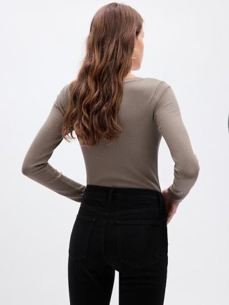 Nowoczesny kombinezon żebrowany Henley