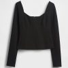 Ponte Sweetheart Crop Top