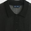 Prześwitujący krótki sweter polo