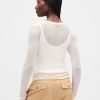 Prześwitujący sweter Henley