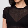 Prześwitujący sweter T-shirt
