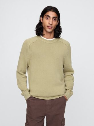 Raglanowy sweter z okrągłym dekoltem