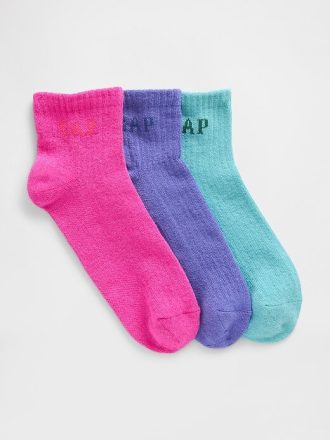 Skarpetki dziecięce Gap Logo Quarter Crew (opakowanie 3 szt.)